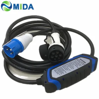 

DUOSIDA EV Charger Type 2 EVSE Adjustable 16A 20A 24A 32A 3Pin CEE Plug Level 2 Portable EV Charging for Electric Vehicles Car