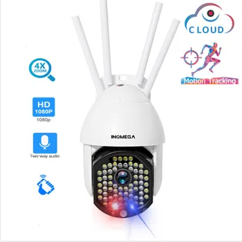 

INQMEGA 1080P Wifi Camera Cloud PTZ Speed Dom IP Waterproof 2MP Color CCTV security camera 4X Digital Zoom Surveillance Camera