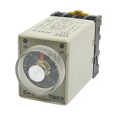 

0-6s 8 Pins Plastic Housing Delay Timer Time Relay AC 380V AH3-3 w Base