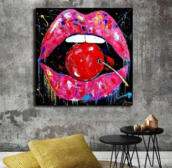 

New product by hand drawing abstract modern knife oil painting on canvas good for bedroom decoration