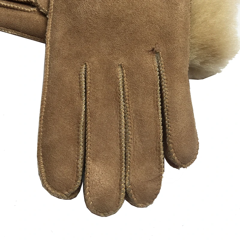 Зимние женские перчатки из овчины, теплые перчатки, натуральная овчина, кашемир, мех, теплые перчатки для женщин, полный палец, натуральная кожа, G39