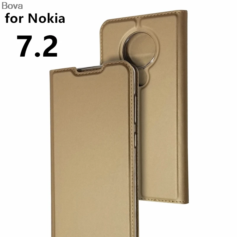

Ultra-thin Matte Case for Nokia 7.2 Magnetic attraction function Cover Card Holder business Case for Nokia 7.2
