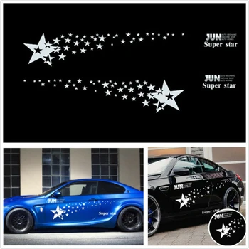 

White Car sticker No tool required 2PCS Reflective design Practical to use