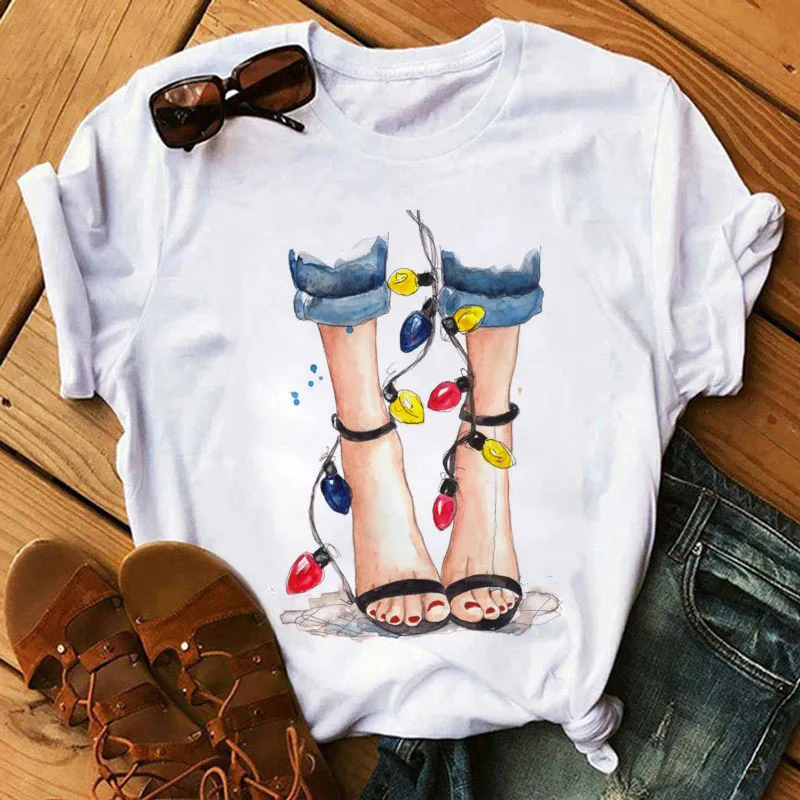 Fashion Women T Shirt Sunflower Girl Printed T Shirt Casual Black Tops 90s Ladies Girl Tee Shirt Female Harajuku Graphic T-shirt sport t shirt