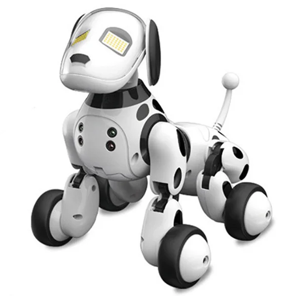 DIMEI 9007A Интеллектуальный RC робот собака игрушка пульт дистанционного управления умная собака Детские игрушки милые животные RC робот подарки для детей день рождения - Цвет: Белый