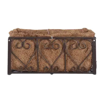 

1 Pc Flower Pot Plant Pot Durable Light Brown Rectangular Desktop Coconut Fiber Desktop Flowerpot Planter Flower Living Room