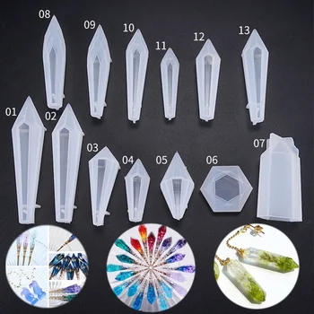 

New Transparent Silicone Mould Dried Flower Resin Decorative Craft DIY Crystal pendulum Mold epoxy resin molds for jewelry
