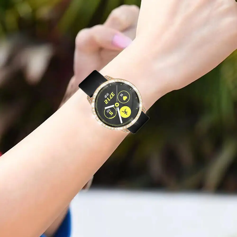 Алмазный чехол для Samsung galaxy watch active/actvie 2 44 мм 40 бампер часов active2 защитная пленка ПК