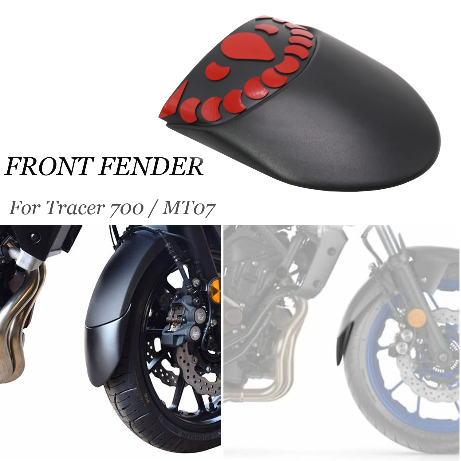 

Для Yamaha Tracer 700 2020 2021 для Yamaha MT07 MT-07 2018 2019-переднее колесо мотоцикла, брызговик, заднее удлинение, брызговик