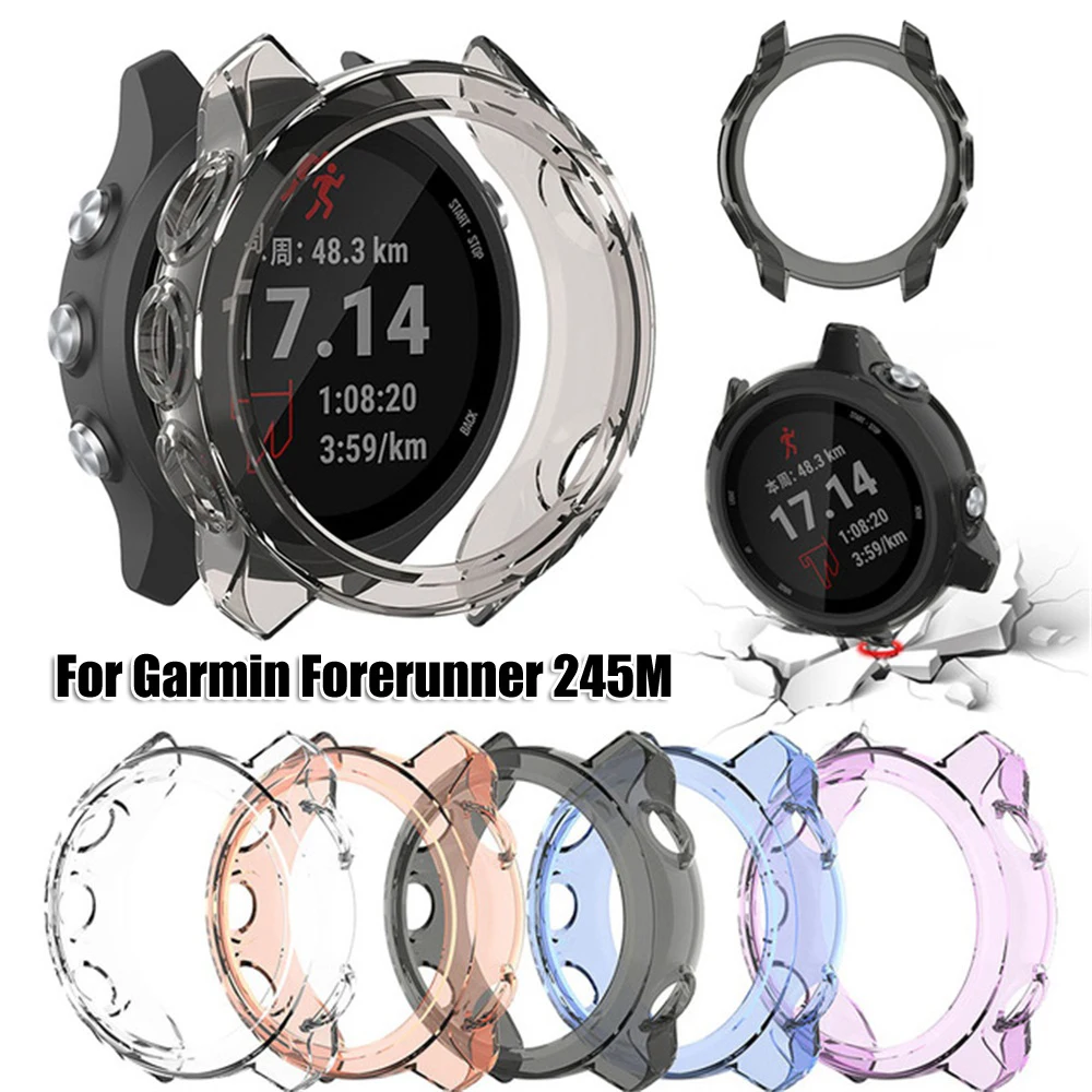 Для Garmin Forerunner 245 M/245 TPU чехол для часов защитный чехол для браслета Корпус Замена ударопрочный Прозрачный чехол для смарт часов