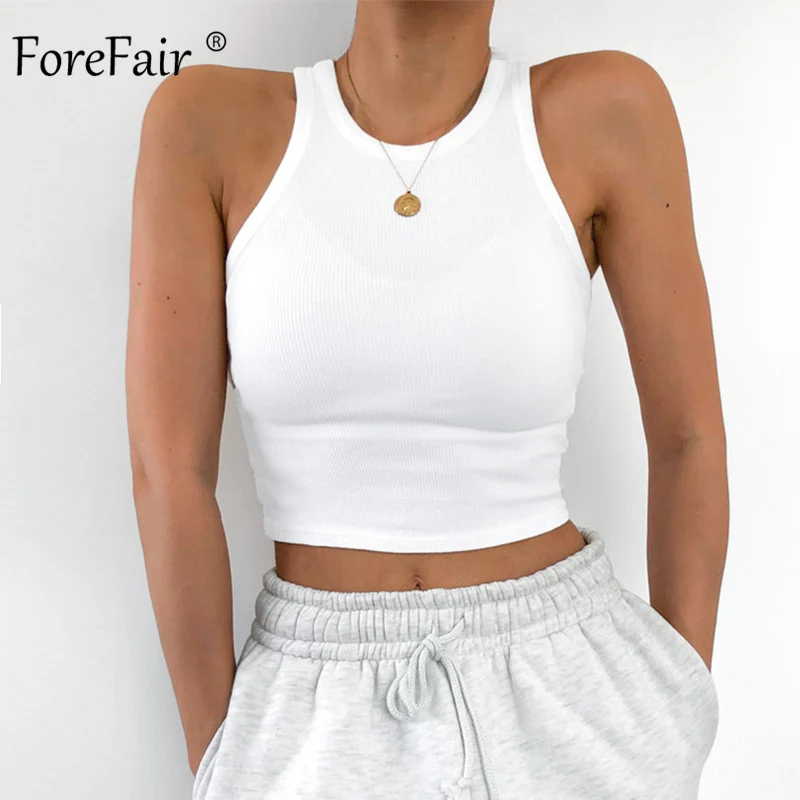 Женский трикотажный топ с открытыми плечами Forefair уличный укороченный без