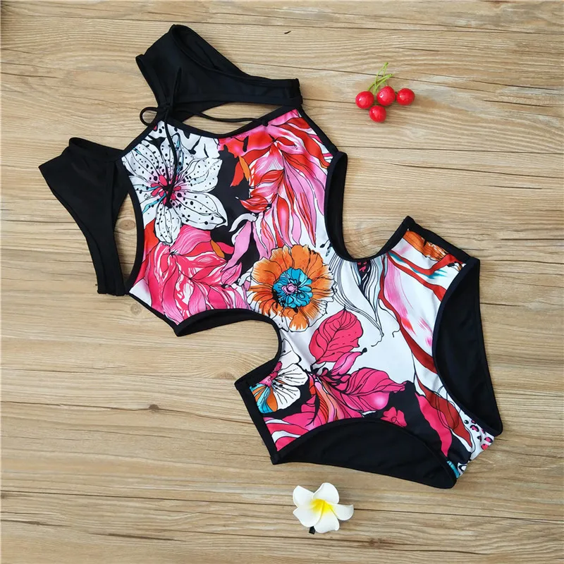 One Piece Swimming Suit Bikini Lin Tai High Waist Bikini2019 Sexy Swimming Suit