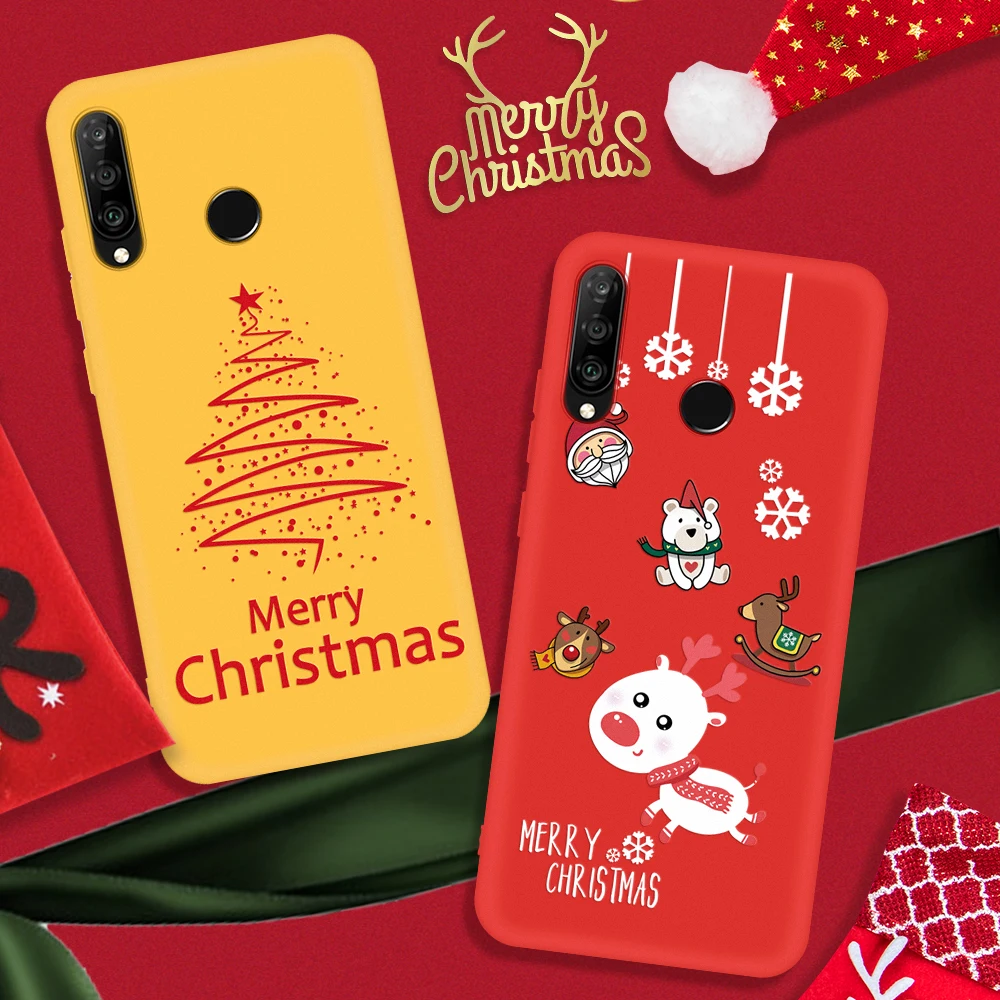 Счастливого Рождества мягкий чехол для Huawei Honor 9X 8X 20 Lite 20i 10i 10 P20 P30 P smart Plus 2019 милый
