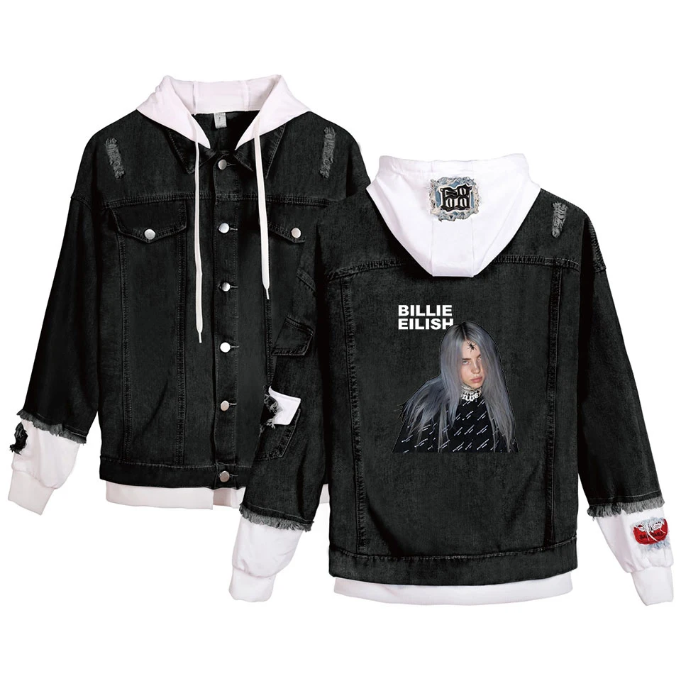 FRDUN TOMMY Billie Eilish Jacket Denim jacket coat Fashion Women/men Spring Autumn Casual Denim Basic Jackets