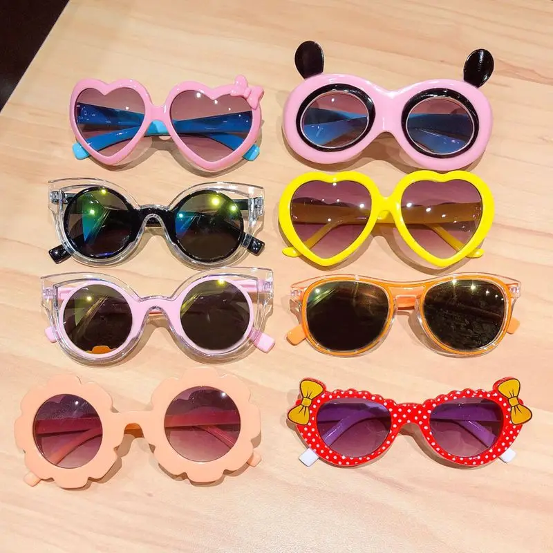 

Vintage Kids Sunglasses Child Sun Glasses Round Flower Gafas Baby Children UV400 Sport Sunglasses Girls Boys