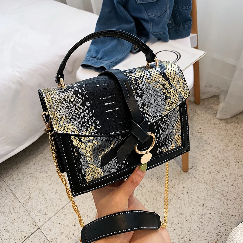 

Fashion Women Pu Leather Small Shoulder Bag New Luxury Designer Ladies Serpentine Crossbody Bags for Women Casual Messenger Bags