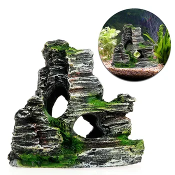 

Mountain View Aquarium Rockery Hiding Cave Tree Fish Tank Ornament Decoration