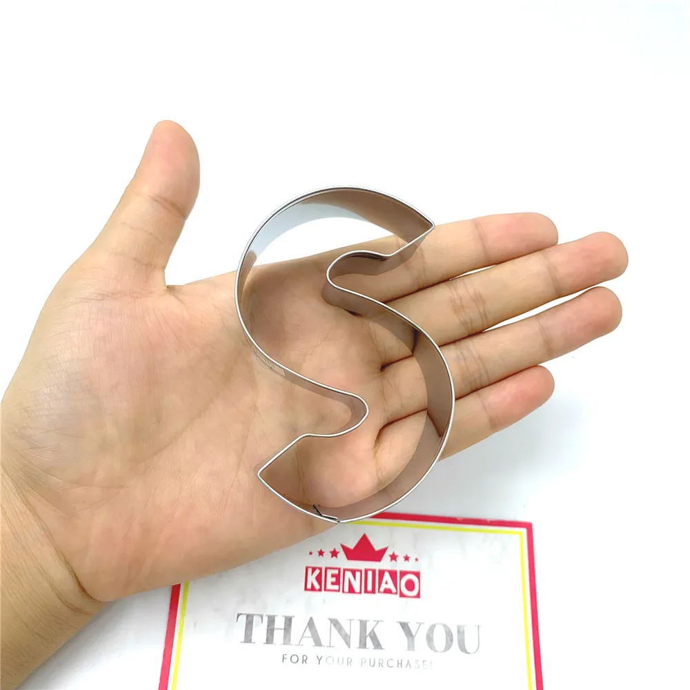 

KENIAO Letter S of Alphabet Cookie Cutter for Birthday Party - 4.9 x 8.1 cm - Biscuit / Fondant / Pastry Cutter -Stainless Steel