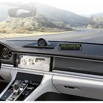 

Car Temporary Parking Card Universal Auto Dashboard Luminous Phone Number Sign Automobile Interior Phone Number Sign