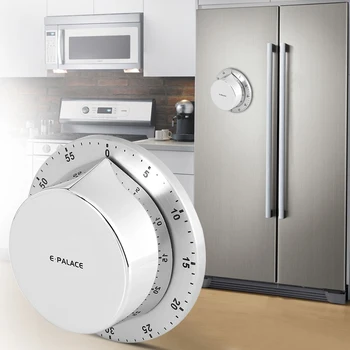 

Magnetic Stainless Steel Kitchen Timer Body Mechanical Timer Alarm Cooking Countdown Clock 60 Minutes Kitchen Timer Cooking Tool