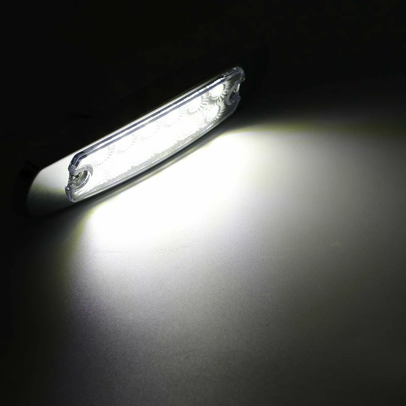 Белый свет боковой маркер грузовик индикатор прицепа лампы 4 шт 12LED 24V крыло грузовика