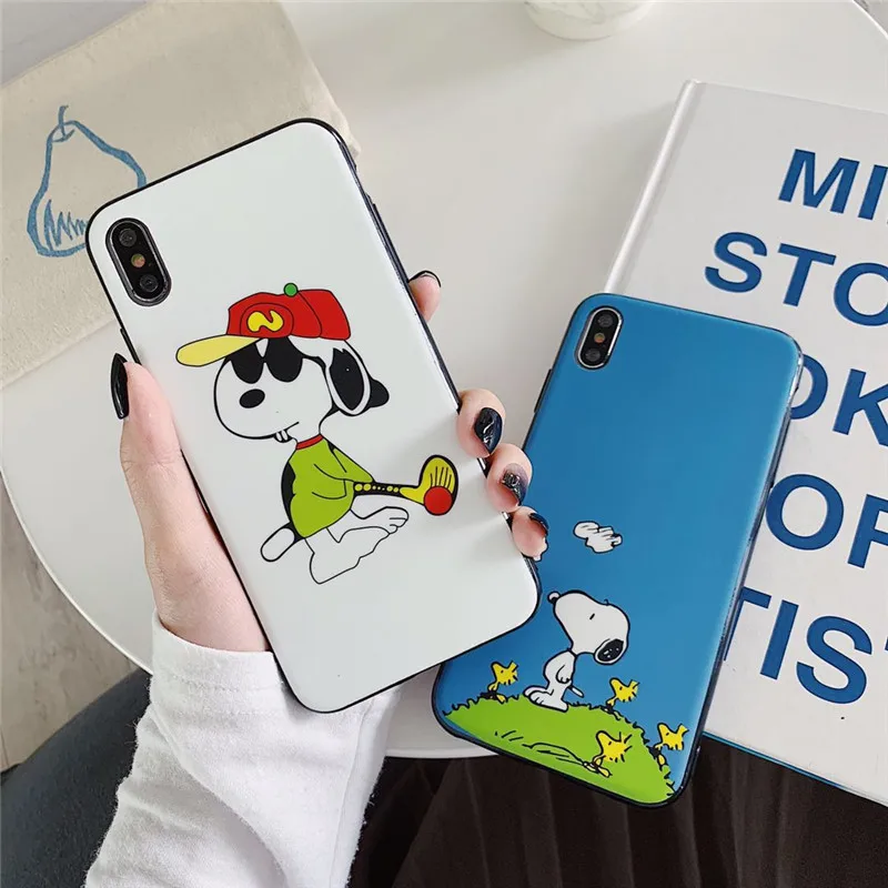 

Suitable for iphonexsmax Phone Case iPhone 8 Cartoon Snoopy iphonexr Skin All Edges Included Soft Cover 6S