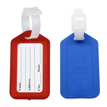 

2Pcs luggage Tag Plastic Luggage Tag - Blue & Red