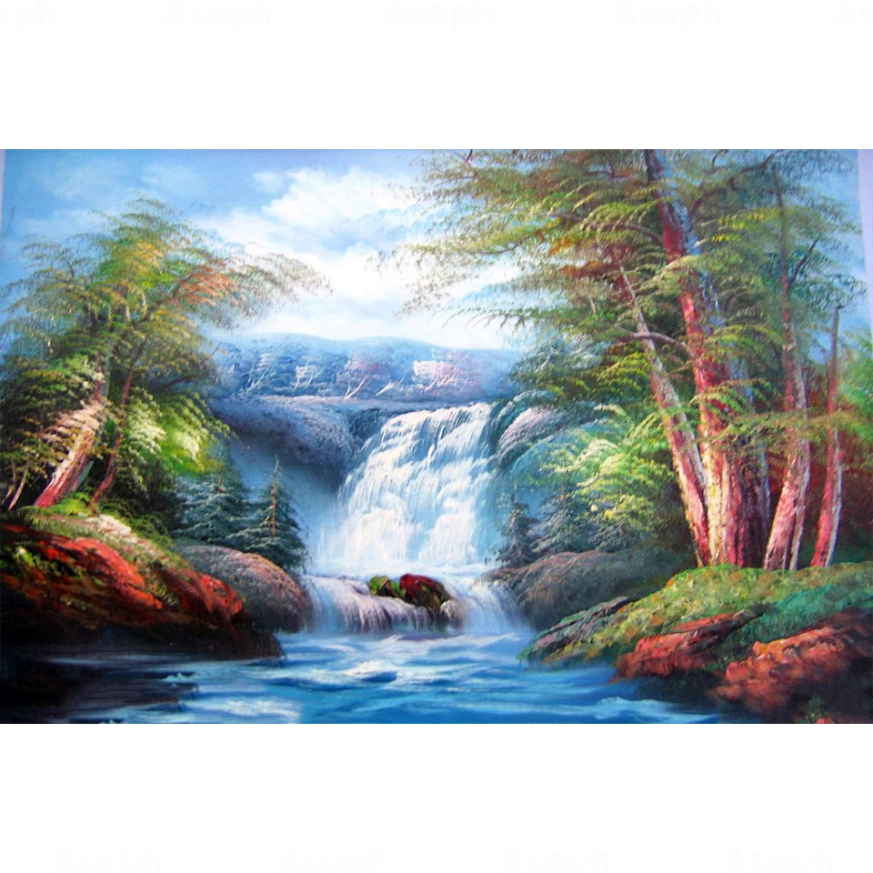 Nature Scenery Village Landscape 5D Diy Full Square and Round Diamond Painting Embroidery Cross Stitch Kit Wall Art Home Decor 