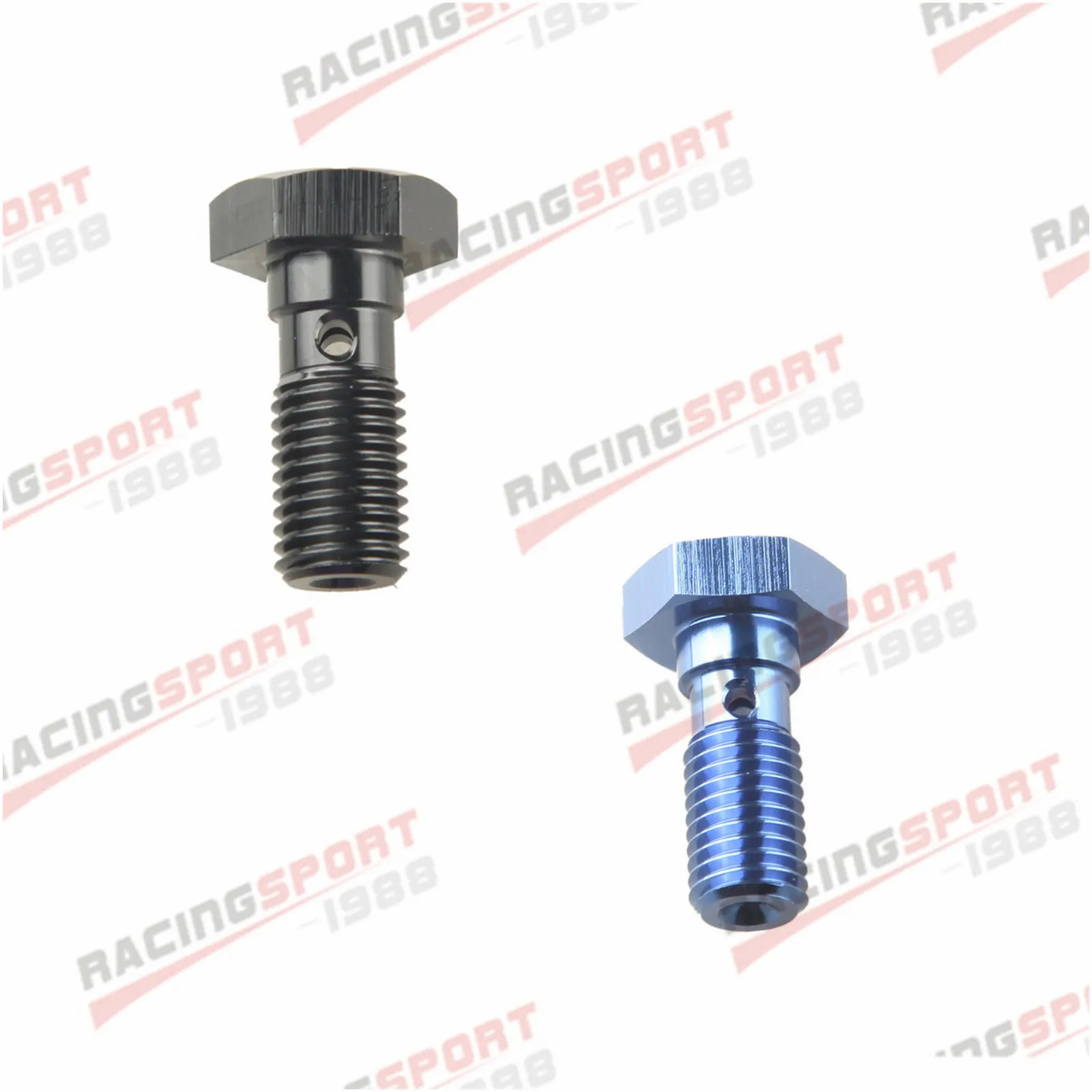Adlerspeed Banjo Bolt Unf 3/8-20Unf Bulloni Banjo In Alluminio Adattatore Freno Blu/Nero
