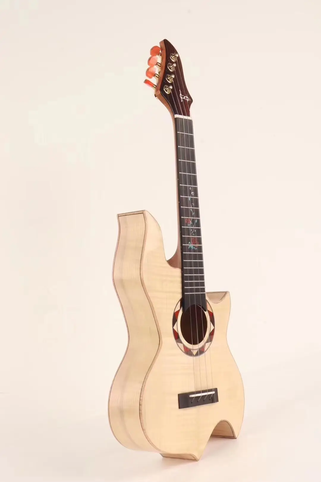 26 inch ukulele shaped tiger maple maple