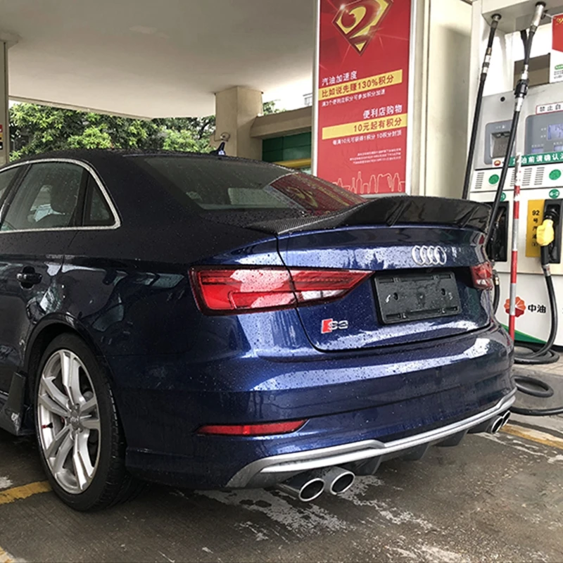 Для Audi A3 S3 RS3 2014 - 2018 высокое качество R углеродное волокно/FRP задний спойлер на