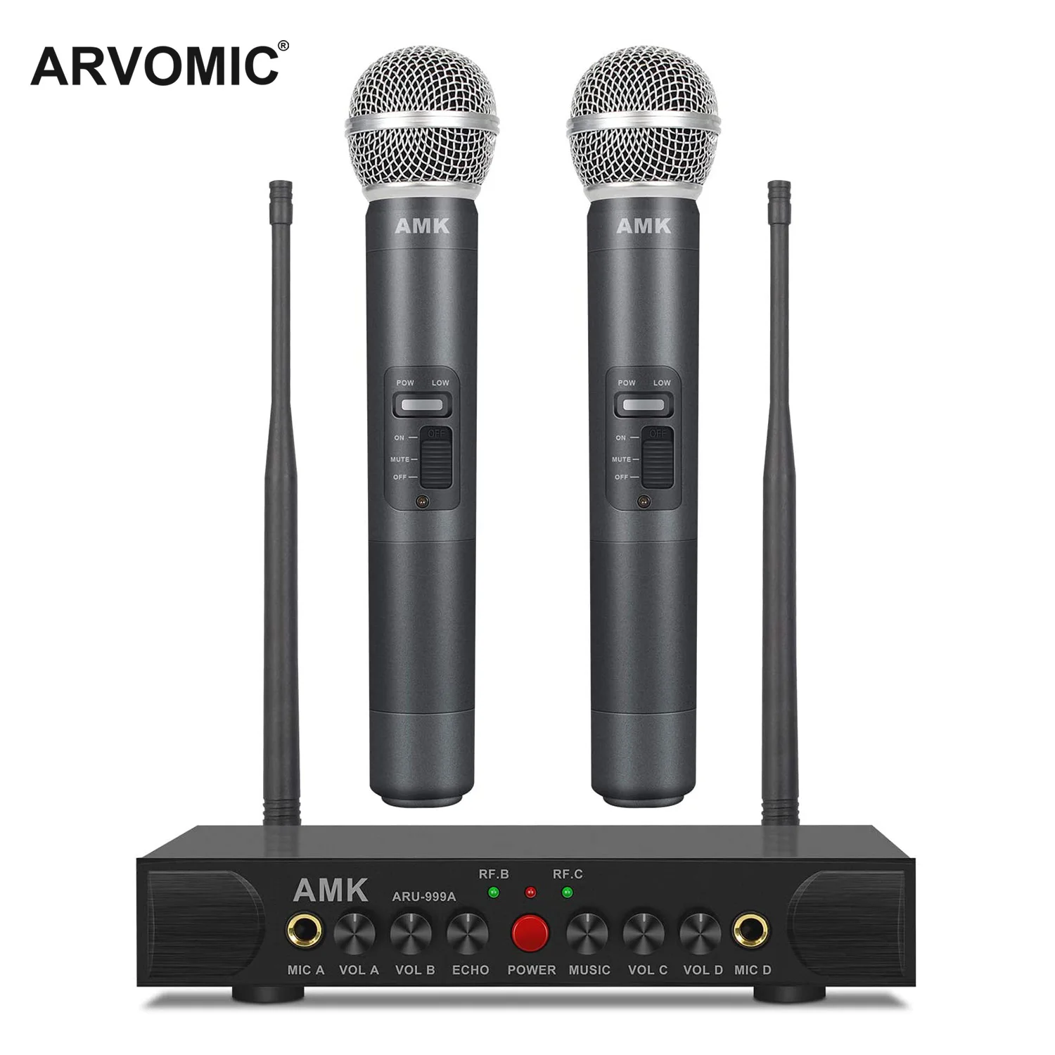 Беспроводная микрофонная система Echo AMK UHF двойной беспроводной приемник