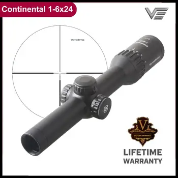 

Vector Optics Continental HD 1-6x24 Hunting Clear View Riflescope Rifle Scope Center Dot Illuminated German Optics System Dawn