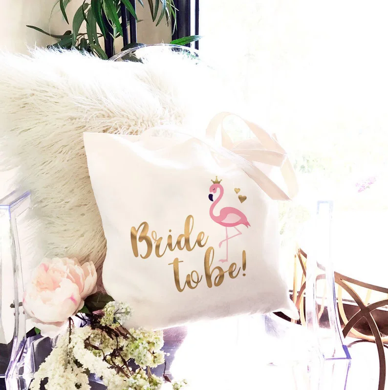 

Classy Bride Canvas Tote Bag Bride Tobe Totes Women Handbag Reusable Grocery High Capacity Shoulder Bag Wedding Totes