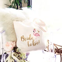 Стильная тканевая сумка-тоут для невесты, женская сумка, многоразовая сумка для покупок, вместительная сумка на плечо, свадебная Сумка-тоут