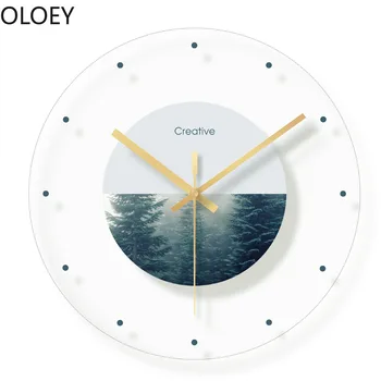 

Nordic Big Silent Wall Clock Modern Blue Glass Wall Decoration Kitchen Secret Stash Reloj Cocina Vintage Home Decor Kitchen 2020