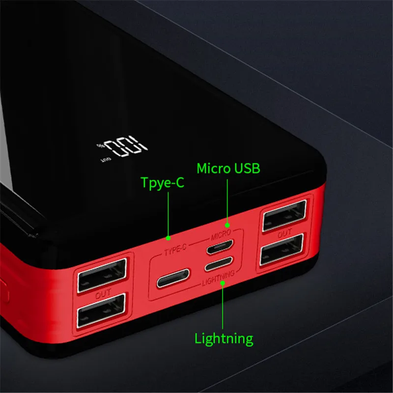 portable phone charger 80000 MAh Power Bank Portable Travel Powerbank for Xiaomi / Samsung / IPhone Poverbank Mobile Phone Fast Charger High Capacity usb c portable charger