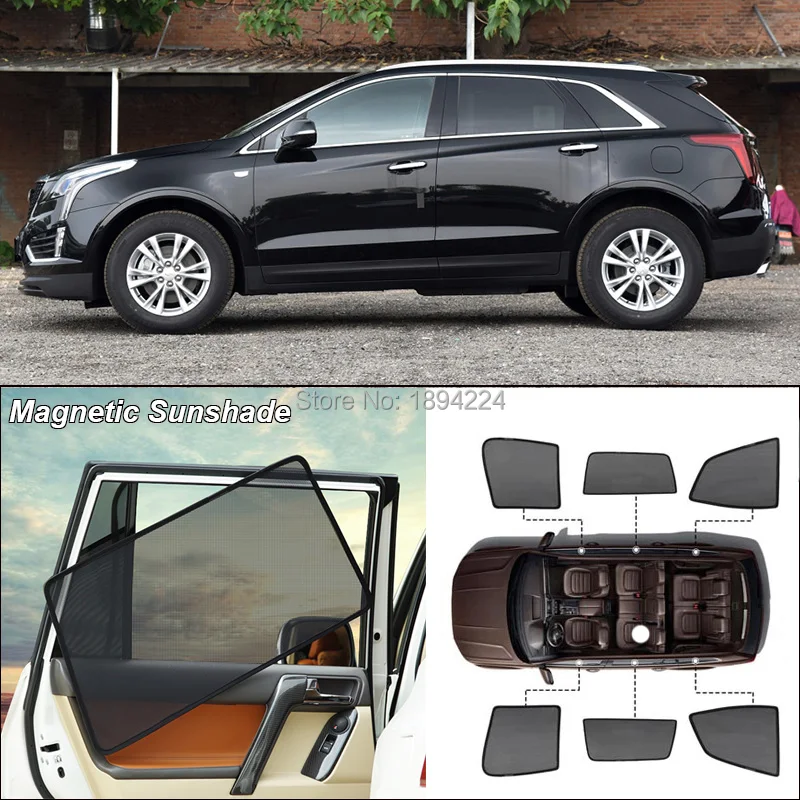 

Car Side Windows Magnetic Sun Shade UV Protection Ray Blocking Mesh Visor For Cadillac XT5