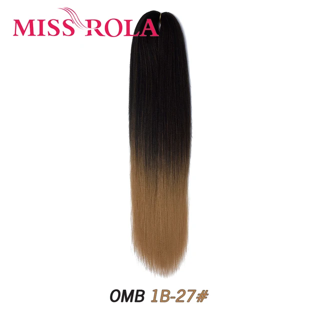 Miss Rola 22 Inch 60G Kanekalon Hair Synthetic Jumbo Braid Yaki Straight Hair Extension Pink Blonde Twist Braid Bulk Wholesale #17
