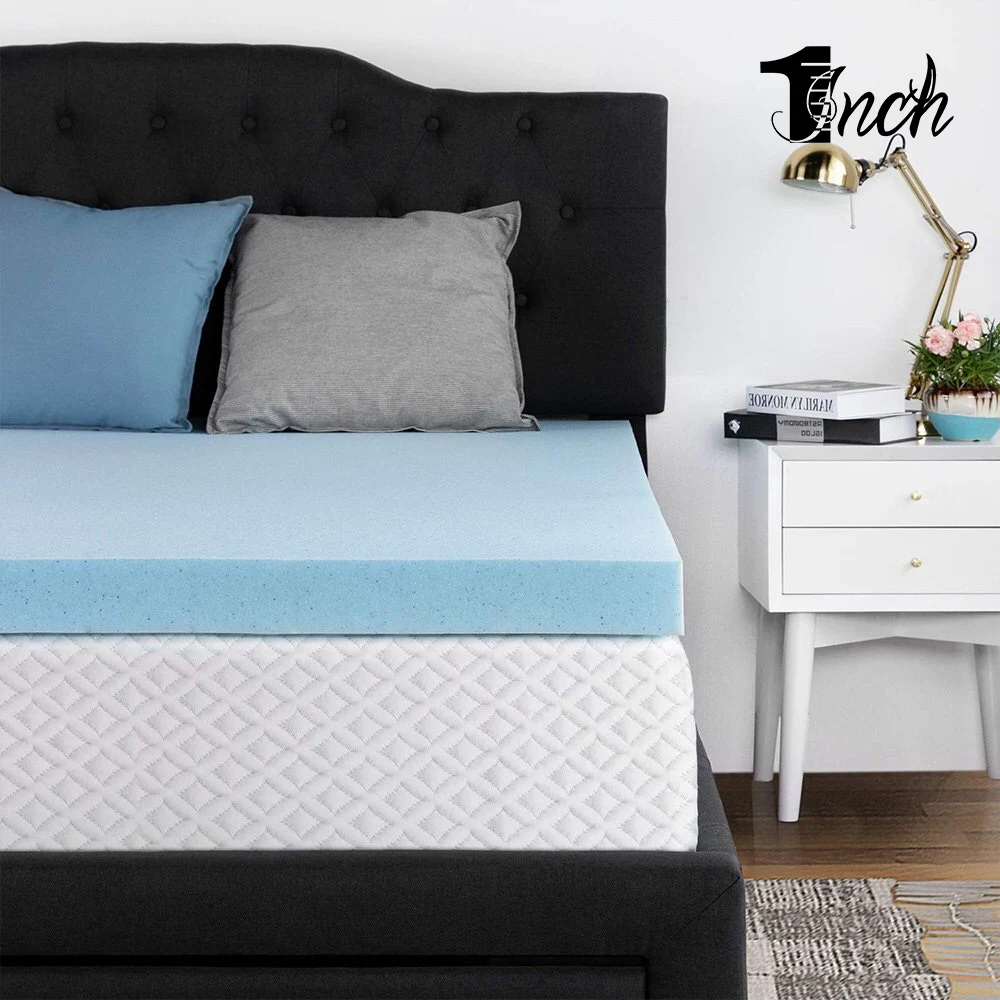 

1inchome 4inch Queen/Full/Twin Size Bed Pad Topper Cool Gel-Infused Memory Foam Mattress for Hotel&Home Comfort Pad Bed Topper