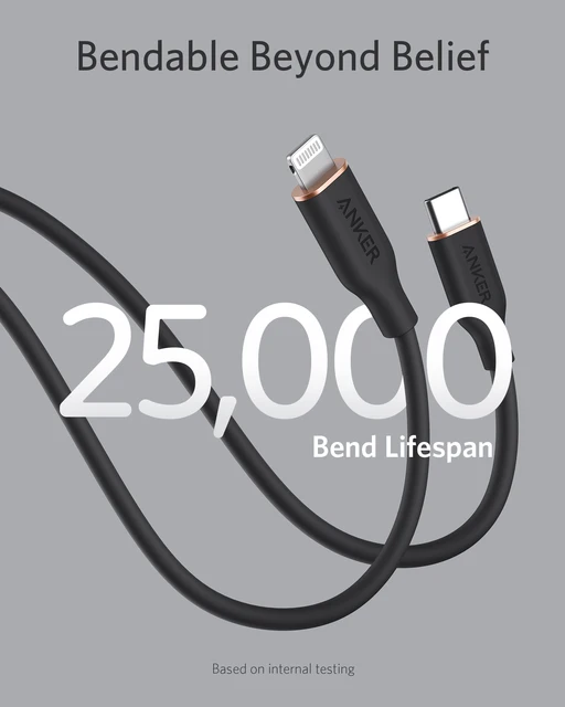 Anker USB-C to Lightning Cable 641 Cable MFi Certified Powerline III Flow Silicone Fast Charging Cable 4