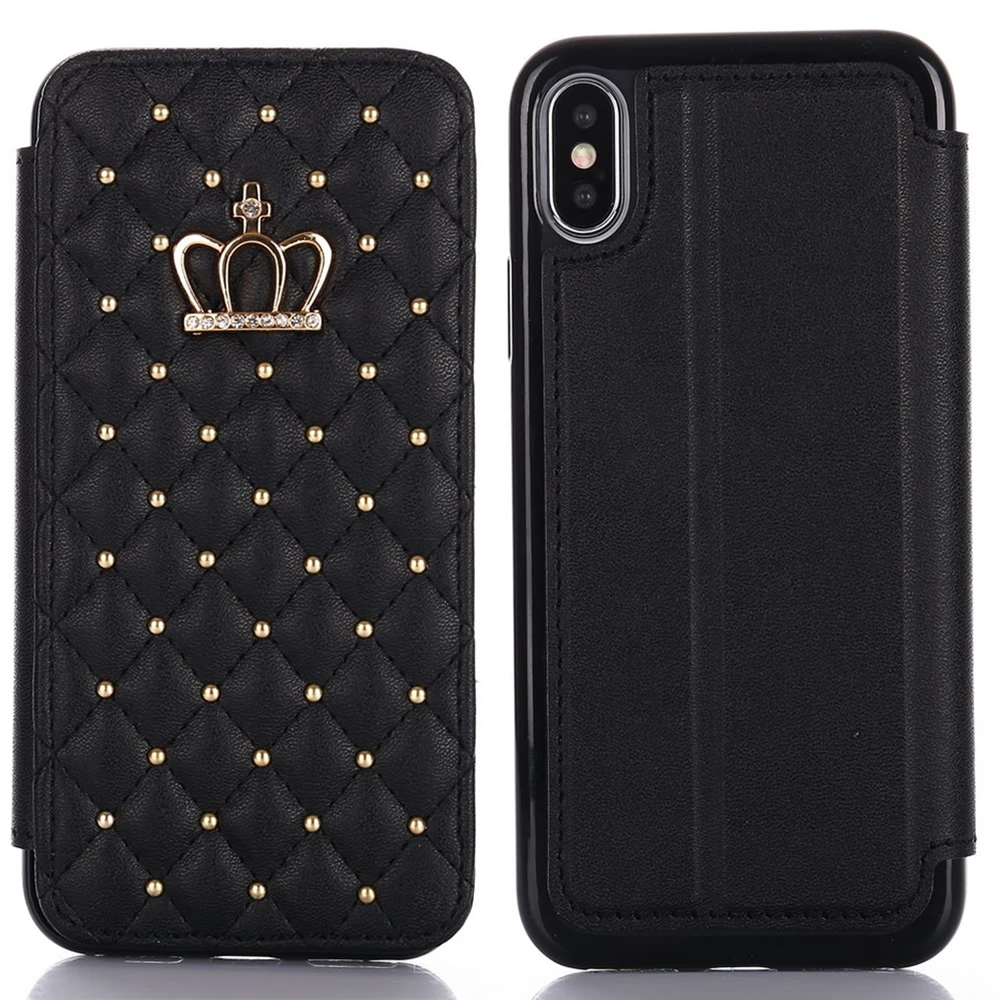 Чехол LAPOPNUT Bling для Iphone 11 Pro X 7 Xr Xs Max 8 Plus Apple 6 6s Imperial Wallet Crown кожаный откидной складной чехол с бриллиантами