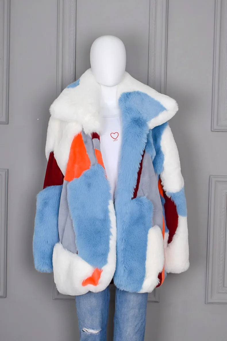 [EWQ] модная трендовая куртка с воротником-стойкой и длинным рукавом, подходящая к цвету, длинное пальто с мехом, Женское шерстяное пальто, плотное теплое зимнее шерстяное пальто QL495