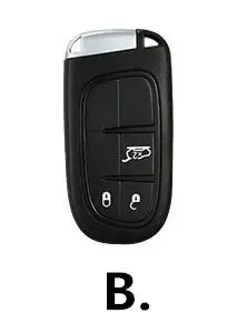 B Износостойкий винтажный верхний слой кожаный чехол для ключей для Dodge джип RAM Cherokee Compass Renegade Grand-commander Smart Key - Название цвета: B