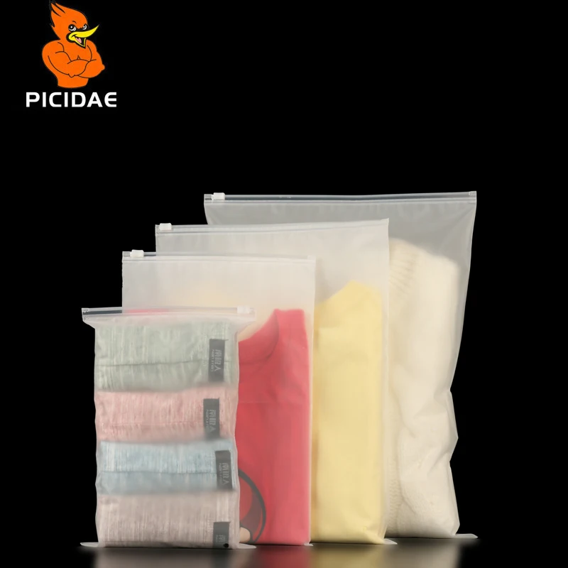 застежка молния матовый прозрачный пластиковый мешок для хранения Ziplock