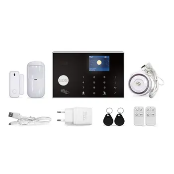 

Wireless GSM Alarm System Wifi For Tuya Alarm Intercom Remote APP Control Autodial 433MHz Detectors For IOS For Android