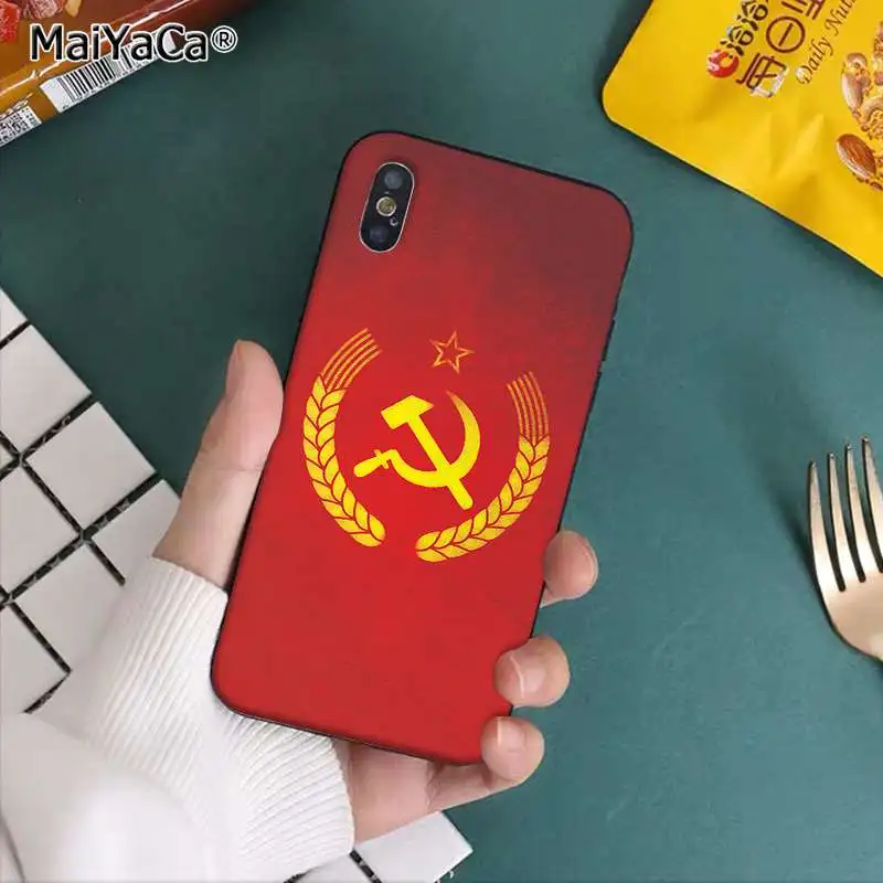 MaiYaCa Советский Союз, СССР Гранж флаг TPU силиконовый чехол для телефона чехол для Apple iphone 11 pro 8 7 66S Plus iphone X XS MAX 5S SE XR