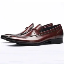 Fashion Oxford Business Men Shoes Famous Men Formal Shoes Pointed Toe Luxury Brand Genuine Leather Slip On Dress Shoes Fashion Oxford Business Men Shoes Famous Men Formal Shoes Pointed Toe Luxury Brand Genuine Leather Slip On Dress Shoes
