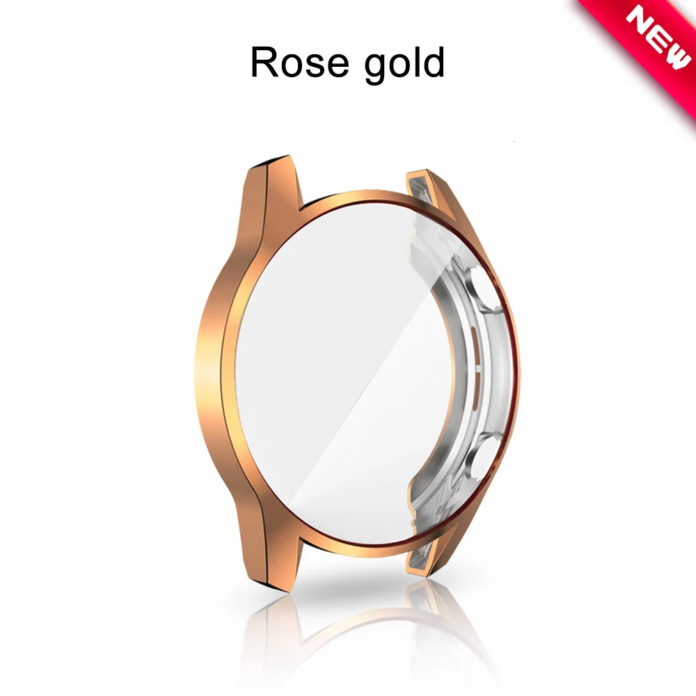 Rose Gold Защитный чехол для huawei Watch GT 2 46 мм мягкий ТПУ полный защитный чехол для экрана HD протектор для Gt 2 Аксессуары для часов - Цвет: Rose Gold