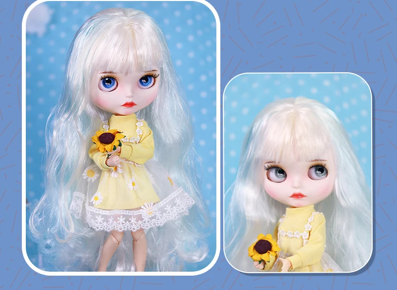 Judith – Premium Custom Neo Blythe Doll with Multi-Color Hair, White Skin & Matte Cute Face 7